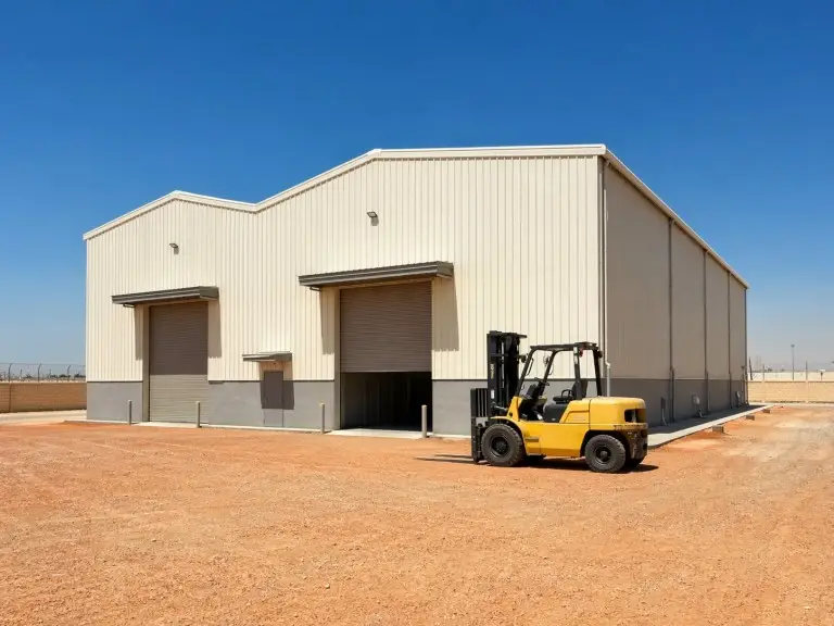 Two-span steel industrial processing facility Middle East free trade zone 2400sqm