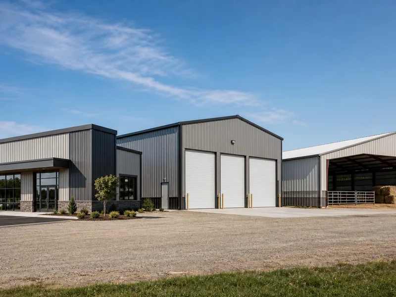 Commercial industrial and agricultural steel buildings