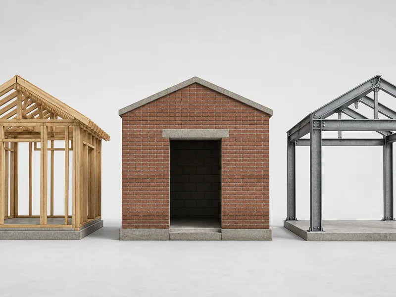 Wood-frame masonry and steel demolition comparison