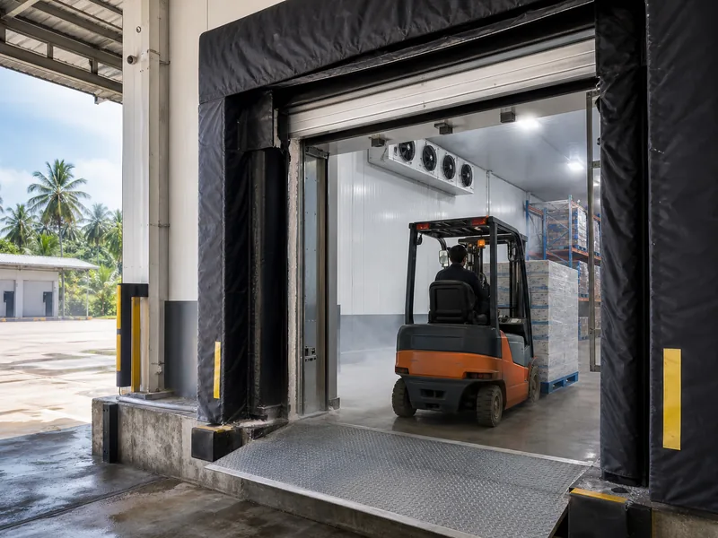 Loading dock of a Philippine cold storage facility for chilled cargo