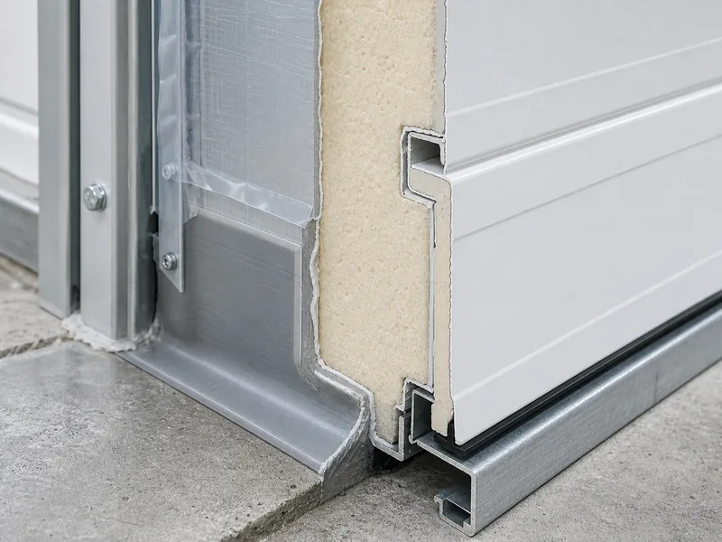 Insulated sandwich panel joint with vapor barrier on a cold storage wall