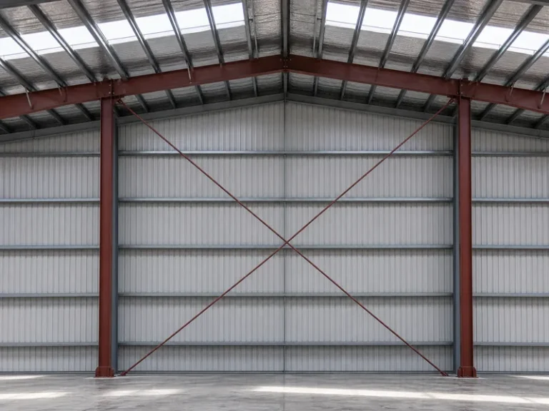 ¿Qué es el arriostramiento transversal en los edificios de acero?