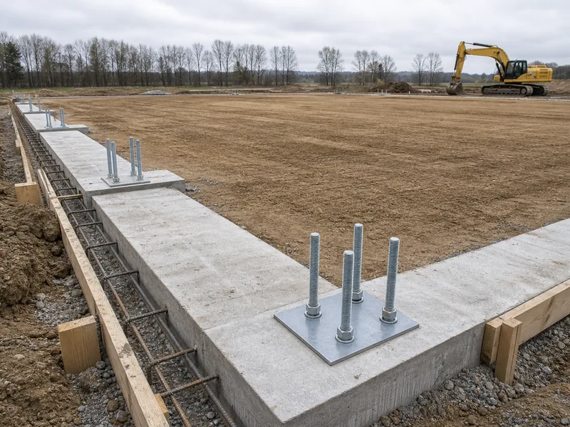 Graded building site