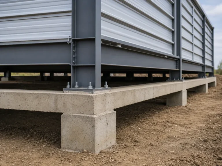 Pier and Beam Foundation for Steel Buildings