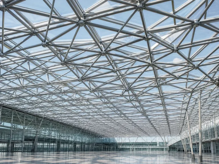 Space Frame Structure Spanning 100 m Column-Free