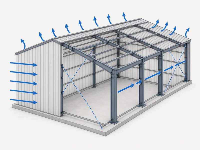 Diagram showing lateral wall pressure