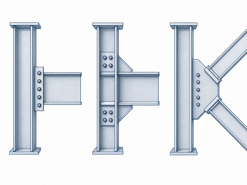 Simple, moment, and bracing steel connections compared by load transfer