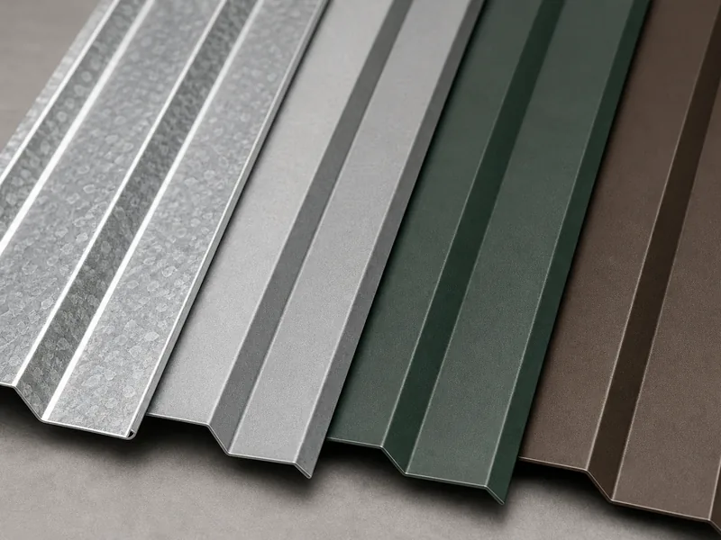 Steel siding panels in galvanized, Galvalume, and painted finishes