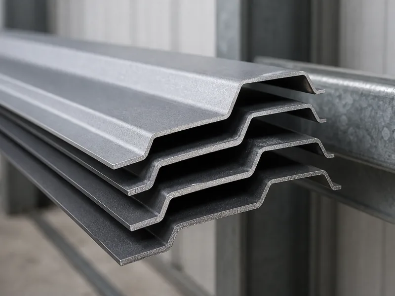 Steel siding sheets of different gauge stacked by thickness