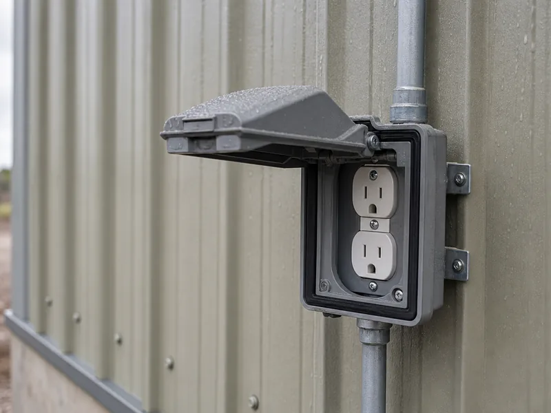Weatherproof outdoor electrical box
